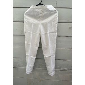 NWOT ISAAC MIZRAHI Stretch Ankle Pants WHITE size 2
